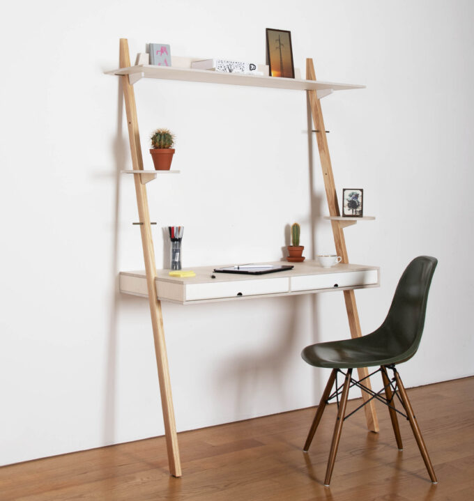 kompakter home office Tisch lean on desk von pamudesign